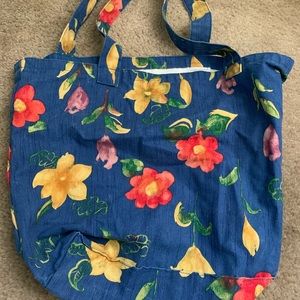 Floral tote purse